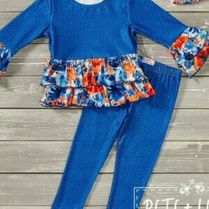 NWT Pete and Lucy Painted Florals 2 pc set Size 6/6X